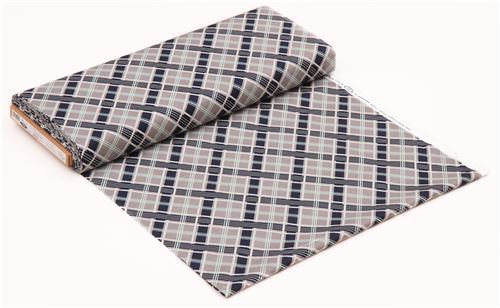 grey navy blue Riley Blake stripe plaid fabric Keep on Groovin 3