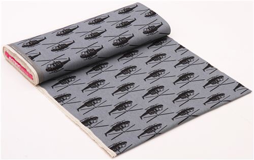grey ni-co helicopter canvas echino fabric from Japan 3