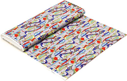 grey retro sneakers fabric by Timeless Treasures USA 3