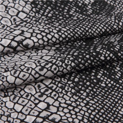 GREY Snake Skin Fabric Snakeskin Animal Print Cotton Material