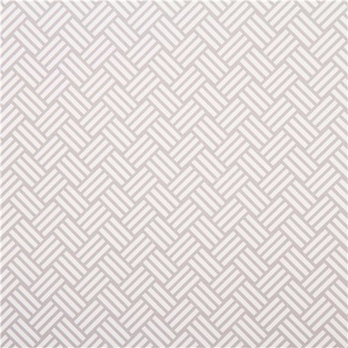 grey tatami stripes cotton sateen fabric Michael Miller 2