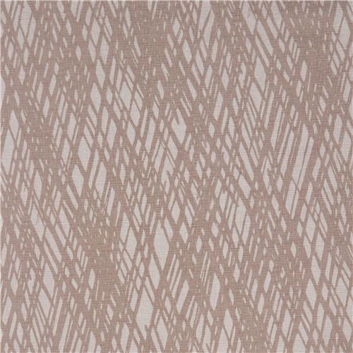 grey taupe Lecien Cotton Shantung fabric lines - modeS4u