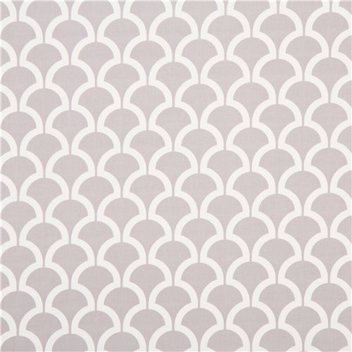 grey wave pattern coton sateen fabric Michael Miller 2