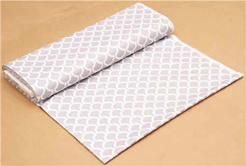 grey wave pattern coton sateen fabric Michael Miller 3