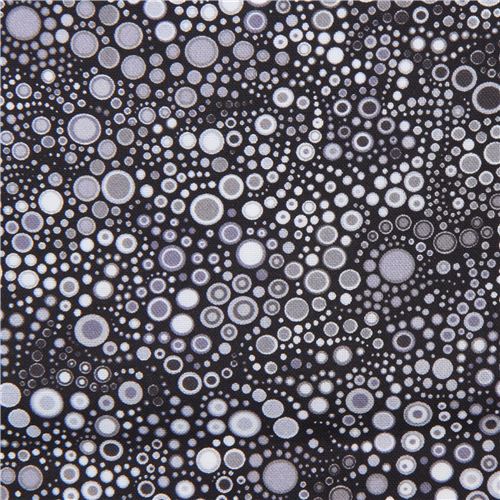 grey white circle dot bubble fabric Robert Kaufman Effervescence Digital 1
