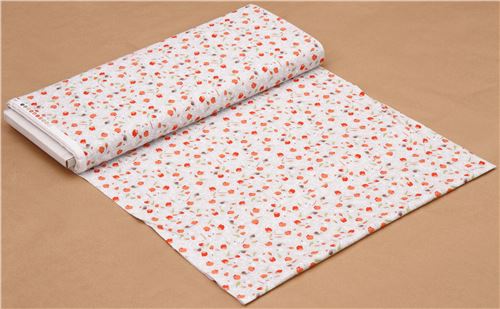 grey white orange flower leaf white flowesnail fabric by StudioE 'Gentle Forest' 3