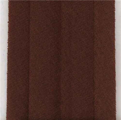 1cm breites braunes doppelt gefalztes Schrägband 1m 5