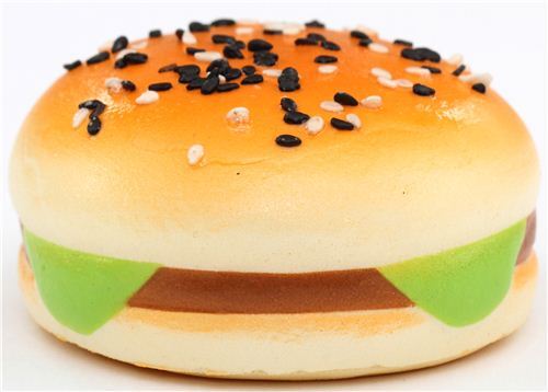 Squishy  en forme de hamburger, bijou pour tlphone portable 3