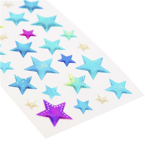 Stickers, Labels & Tags Stickers Paper & Party Supplies 3D Blue Star