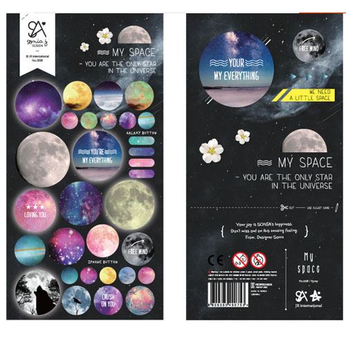 Harte Aufkleber mit Galaxiemotiv - modeS4u Kawaii Shop