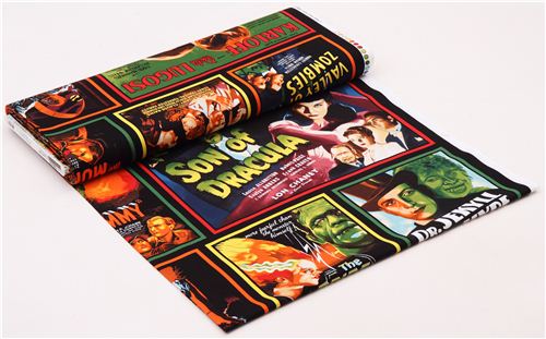 horro film poster fabric Robert Kaufman Classic Horror Films 5