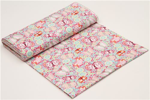 hot pink Alexander Henry butterfly animal fabric with stars 3