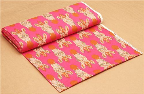 hot pink Alexander Henry zebra animal fabric Zahara 3