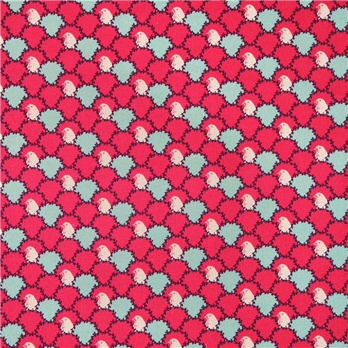 hot rosa echino arc canvas fabric bird wave fish scale 2