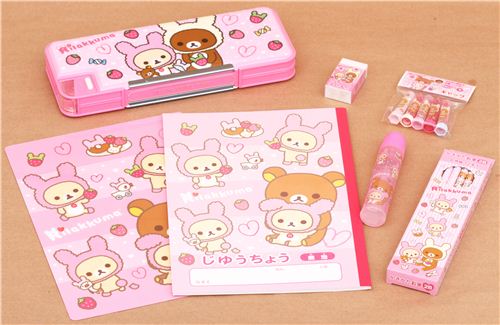 huge Rilakkuma bear rabbit strawberry stationery set - Other cute ...