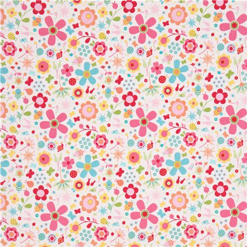 insect bug flower fabric Riley Blake Snug as a Bug 2