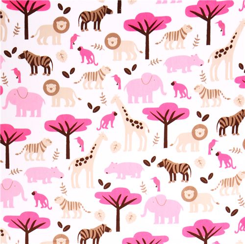 jungle animal minky fabric fleece plush white Jungle Tales 2