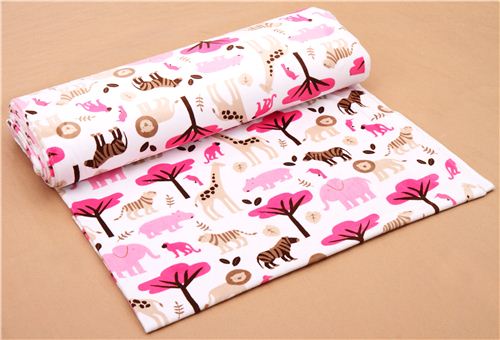 jungle animal minky fabric fleece plush white Jungle Tales 3
