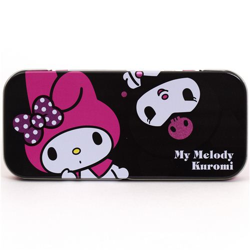 kawaii My Melody and Kuromi pencil case tin can from Japan - Pencil ...