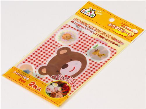 kawaii animal food stencils for Bentos with rabbit bear 2