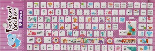 autocollants pour touches de clavier dordinateur kawaii elephant