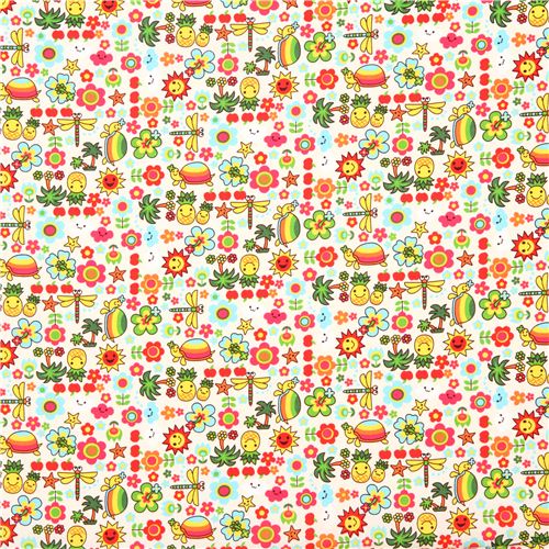 kawaii cream animal and fruit fabric Trans-Pacific Textiles 2