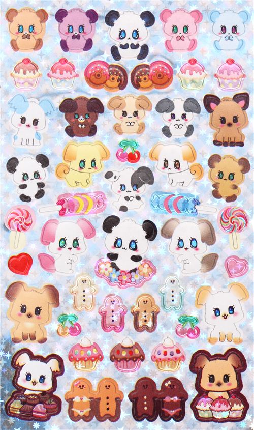 kawaii hard 3D& 2D stickers animal rabbit cake horse Japan - Animal ...