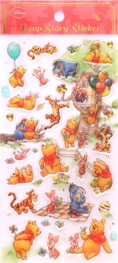 kawaii hard 3D stickers with Winnie the Pooh Tigger Piglet - modeS4u