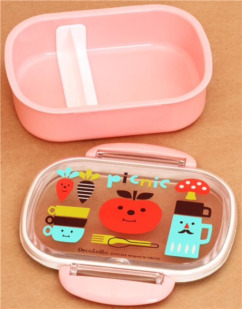kawaii pink apple carrot cup Bento Box Decole modeS4u