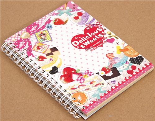 kawaii sweets notebook strawberry macaroon Japan 164089 3