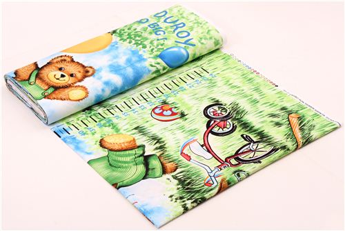 kids growth chart panel fabric Timeless Treasures Corduroy 4