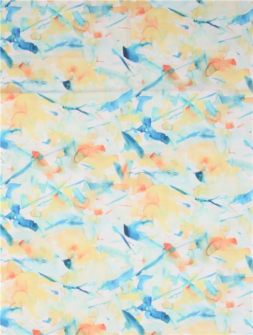 Resto de (50 x 106 cm) - Tela de batista pincelada acuarela arte abstracto de Ayano Ichiyanagi de Ko 3