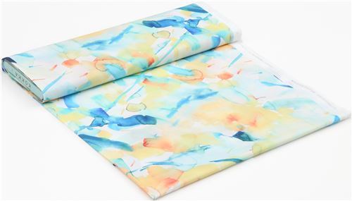 Resto de (50 x 106 cm) - Tela de batista pincelada acuarela arte abstracto de Ayano Ichiyanagi de Ko 4