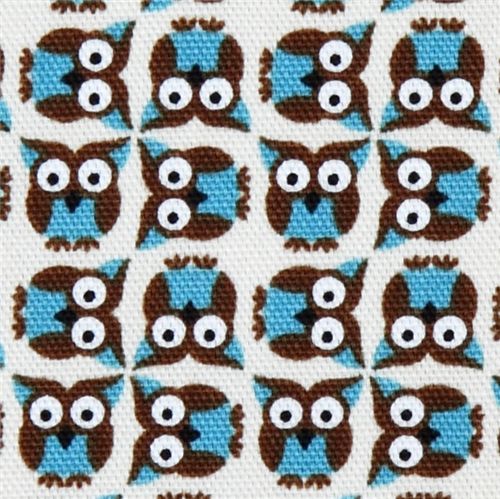 hellbeiger Eulen Kokka Oxfordstoff kawaii aus Japan 1