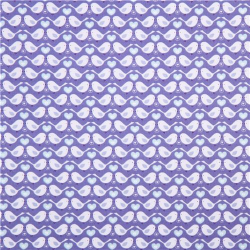 light blue Tweet Together fabric sparrow heart from the USA 3