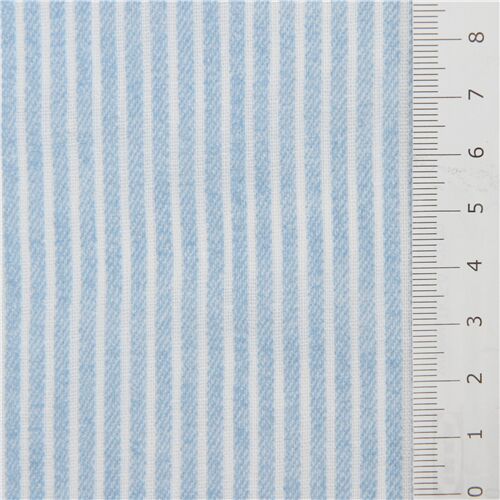 light blue and white striped double gauze fabric by Cosmo modeS4u