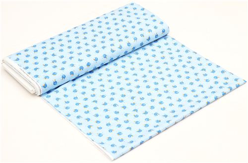 hellblauer Vogel Tier Stoff Timeless Treasures USA 3