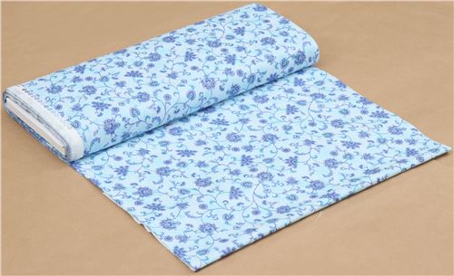 light blue fabric with silver metallic flower fabric by Timeless Treasures  3