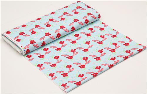 light blue flower fabric by Timeless Treasures 3