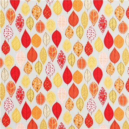 light blue leaf fabric colourful leaves Timeless Treasures 2