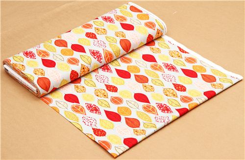 light blue leaf fabric colourful leaves Timeless Treasures 3