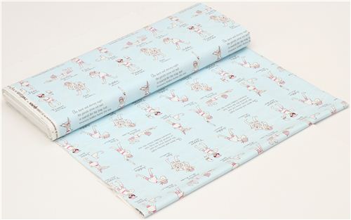 light blue maritime girls pirate fabric by Michael Miller 3