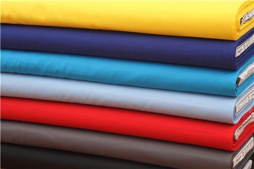 Remnant (27 x 143 cm) - light blue solid organic fabric by Copenhagen Print Factory 5