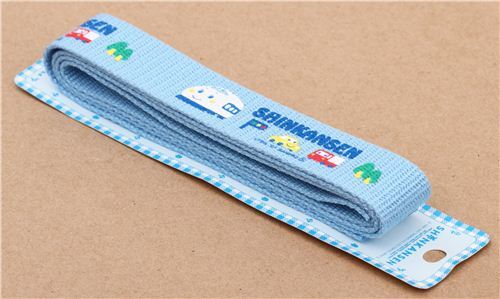 Sangle en fibre acrylique bleu clair avec un camion, un train, une voiture 2