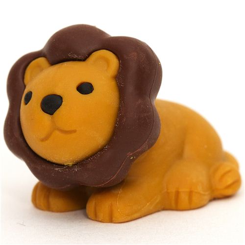 brown lion eraser by Iwako from Japan - Animal Eraser - Eraser ...