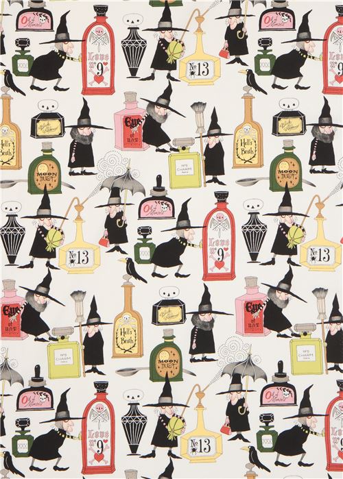 Lotions and Potions Witches Bottles Fabric by Alexander Henry