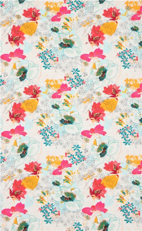 Remnant (46 x 109 cm) light cream Art Gallery Fabrics design with