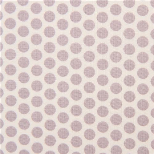 light cream fabric with grey purple dot circle dots stripes purple dot