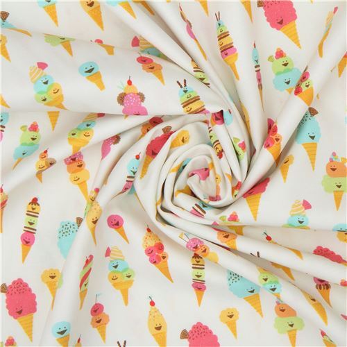 Fat Quarter (50 x 56 cm) - light cream ice cream fabric by Robert Kaufman 6