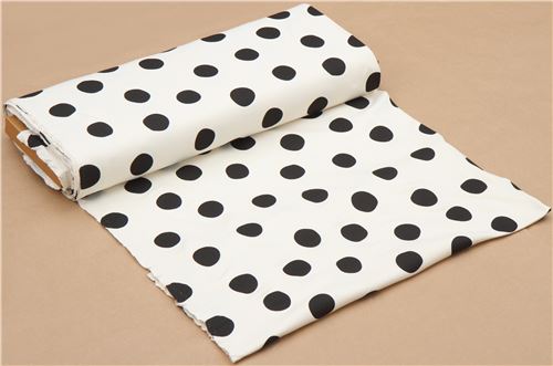 light cream with black spot birch knit organic fabric USA 3